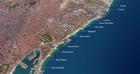 Barcelona Beach Map