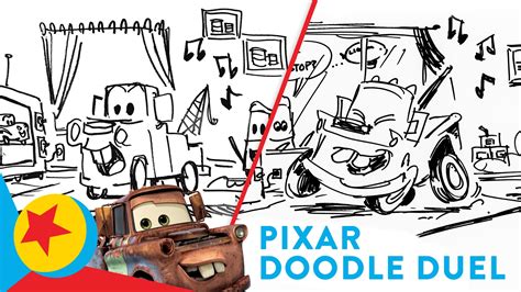 Watch Pixar Artists Face-Off in an Epic Duel of Doodles! – Imagine Disney