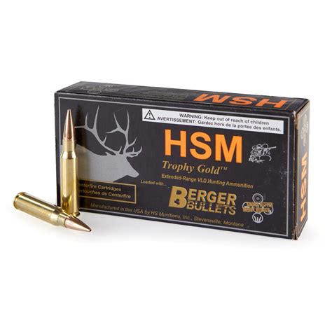 HSM Trophy Gold .270 WSM, 150 grain VLD Rifle Ammo, 20 rounds - 215226 ...