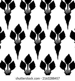 Sugar Beet Pattern Black Silhouettes On Stock Vector (Royalty Free ...