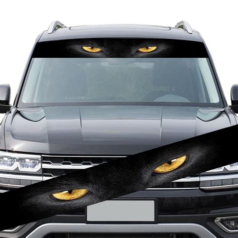 Car Front Rear Windshield Sticker Terror Decor 3D Sunshade Decals ...