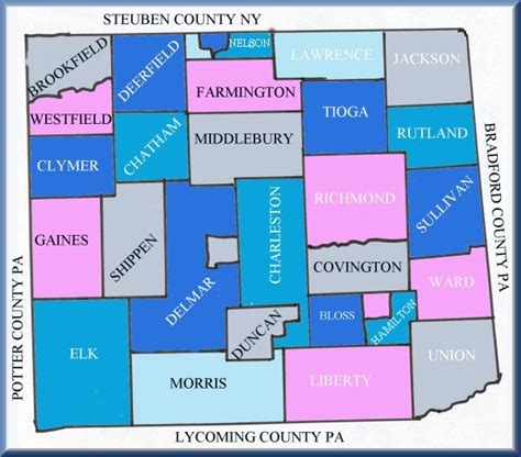 Tioga County, Pennsylvania - Townships & Boroughs