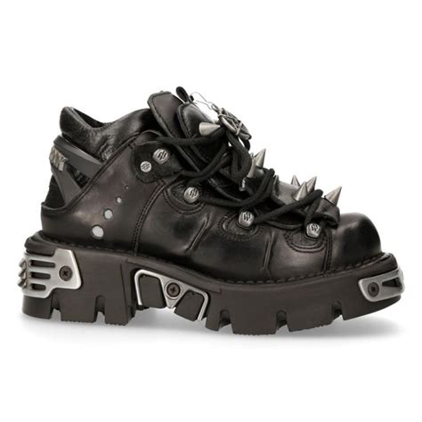 Black New Rock Metallic Shoes M.110-S1 • the dark store™