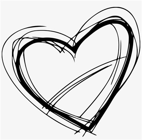 Sketched Heart Clipart Freeuse Stock - Heart Sketch Png - 2400x2256 PNG ...