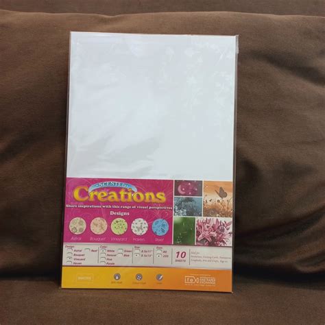 Creations Special Board Scented Paper Long 220Gsm 10S - White ...