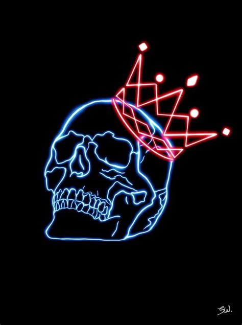 NEON SKULL design - NEON AESTHETICS - Drawings & Illustration, People ...