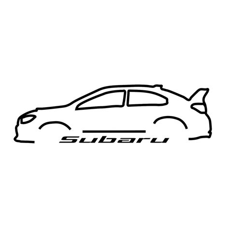 Subaru WRX/STI Silhouette Vinyl Decals 4, 6 & 8 Inches - Etsy