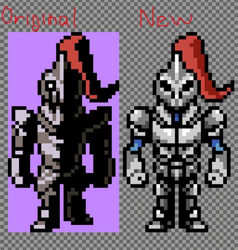 Undyne (Armored) Remodeled sprite by LucidBladeRunner on DeviantArt