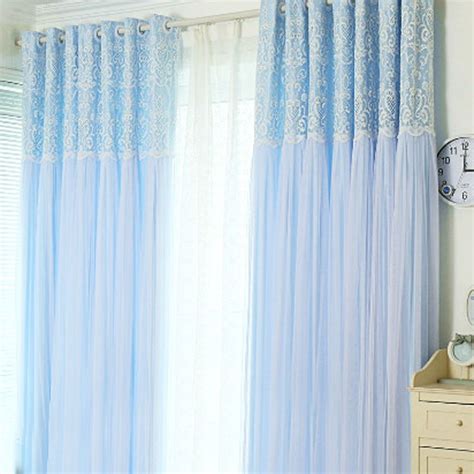 ruffle curtain | Blue bedroom decor, Light blue bedroom, Lace bedroom