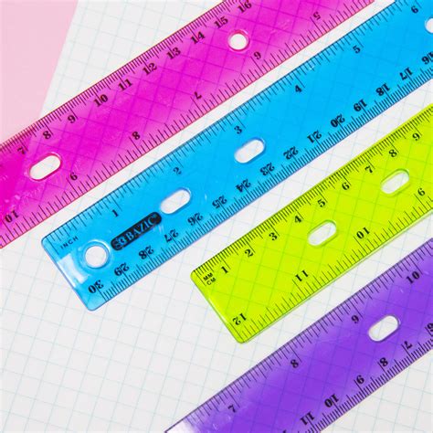 Plastic Ruler 12″/30cm Jeweltones – Brydens Retail Inc