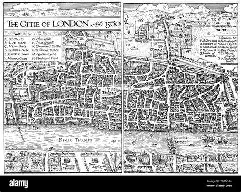 1560 map london Cut Out Stock Images & Pictures - Alamy