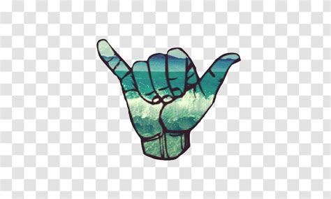 Shaka Sign Surfing Emoji Clip Art - Hang Ten Transparent PNG