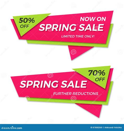 Spring Sale Label Price Tag Banner Badge Template Sticker Design Vector ...