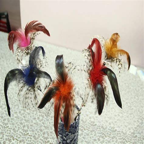 Classic Pet Feather Toys Cats Teaser Playing Feather Toys Fantistic ...