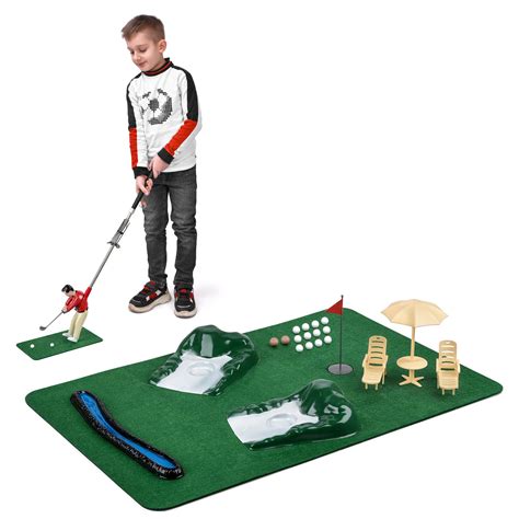 Buy Abco Tech Mini Golfing Man Indoor Golf Kit – Golf Course Backyard ...