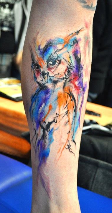 Watercolor Owl Tattoo | Best tattoo design ideas