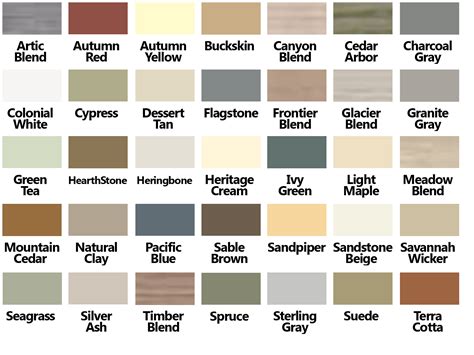 Mastic Siding Colors Chart – Warehouse of Ideas