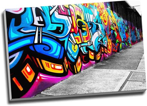 Vibrant Graffiti Street Art Canvas Print Wall Art Picture Canvas Prints ...