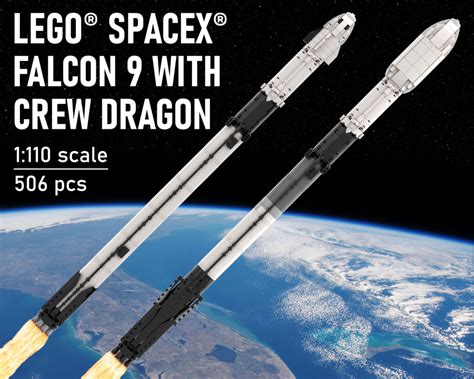 LEGO MOC SpaceX Falcon 9 & Crew Dragon [Saturn V scale] by 0rig0 ...