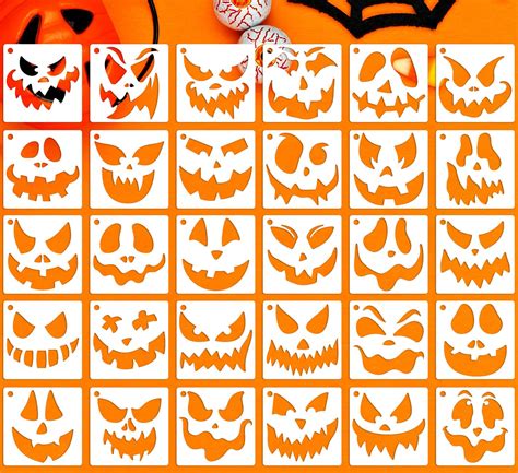 Pumpkin Stencils Scary Face