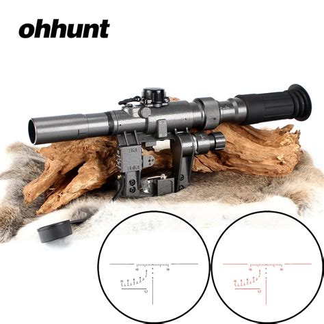 Tactical Red Illuminated 3 9x24 SVD Rifle Scope Sniper RifleScope Made ...