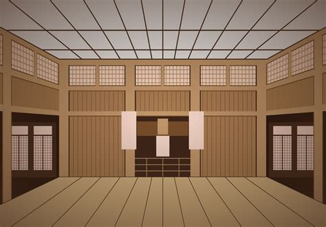 Indoor Dojo Temple 149221 Vector Art at Vecteezy