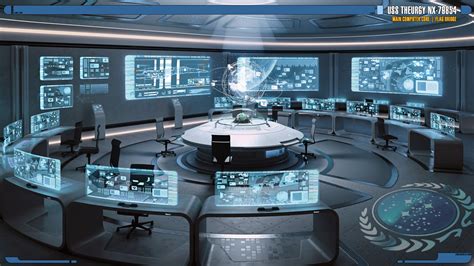 an image of a control room with many monitors