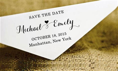 Custom Save The Date Stamp Personalized Rubber Stamp Self | Etsy