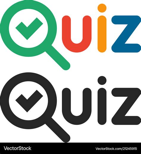 Quiz game show logo quizzes and test competition Vector Image