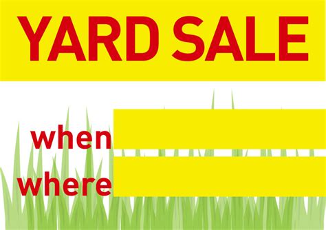 Free Printable Yard Sale Sign | Creative Center