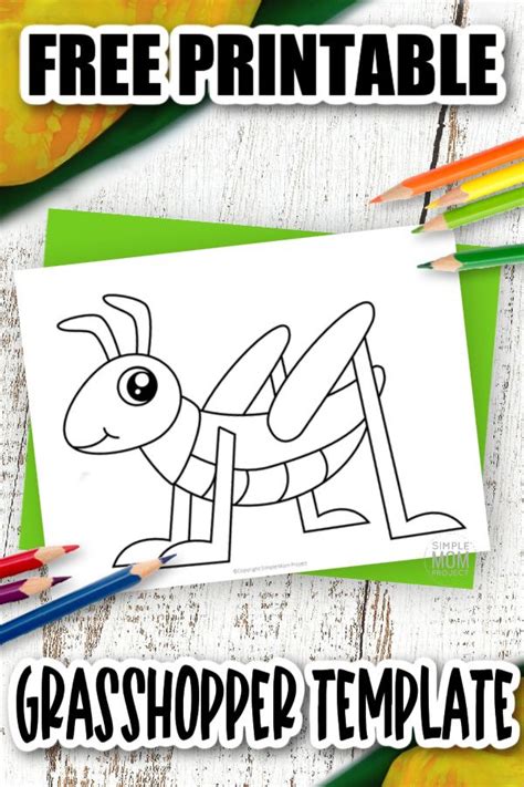 Free Printable Grasshopper Template | Grasshopper, Preschool art ...