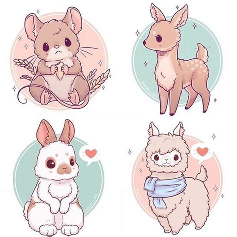 1001 + ideas de dibujos kawaii originales y bonitos | Cute animal ...