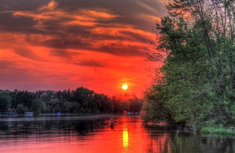 Free photo: Scenic View of Lake during Sunset - Bright, River, Twilight ...