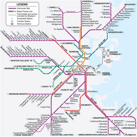 Commuter Rail Map | Transit map, Train map, Boston map