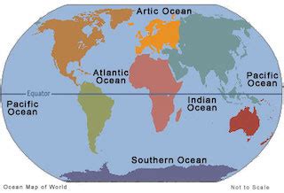 Five Oceans of the World | Names, Sizes & Map - Lesson | Study.com