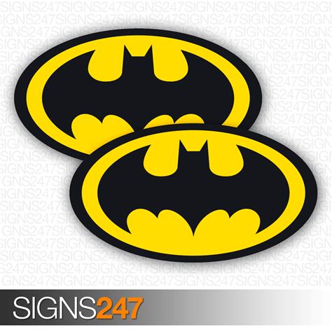 2x BATMAN LOGO STICKERS Vinyl Car Sticker Van Motorbike Skateboard ...