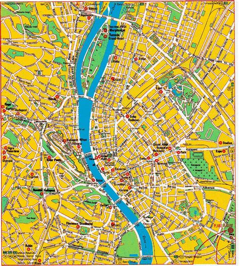 Stadtplan von Budapest | Detaillierte gedruckte Karten von Budapest ...