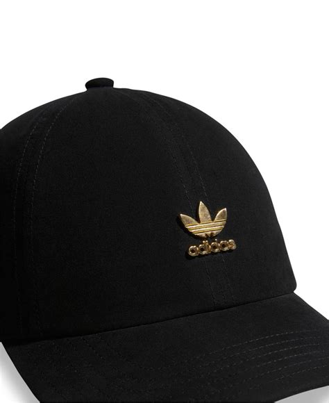 adidas Originals Metallic-logo Relaxed Cap in Black - Lyst