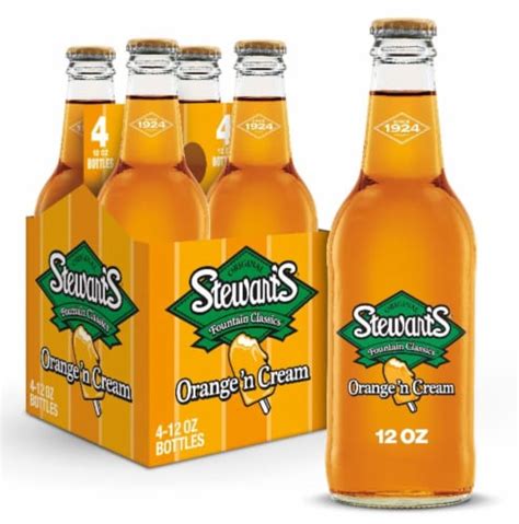 Stewart's Orange 'n Cream Soda, 4 bottles / 12 fl oz - QFC