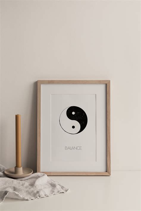 Yin Yang Balance Print Spiritual Zen Wall Art Yinyang | Etsy