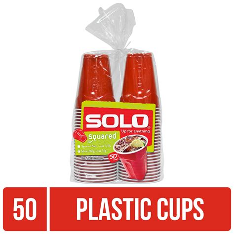 Red Solo Party Plastic Cups, 18 oz, 50 Count - Walmart.com - Walmart.com