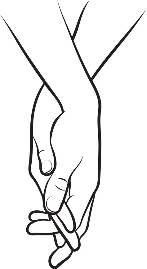 Couple Holding Hands Line Drawing. 23429775 Vector Art at Vecteezy