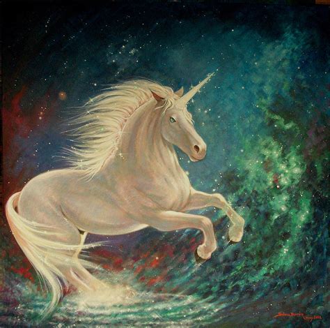 Cosmic Unicorn Painting by Silvia Duran