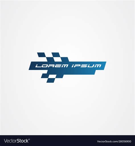 Racing icon logo design inspiration Royalty Free Vector