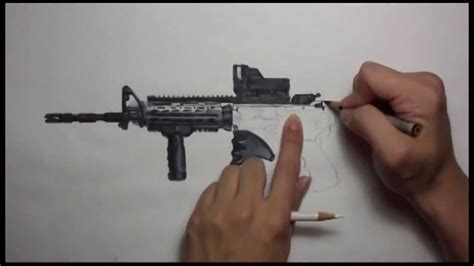 Realistic drawing AR-15 - YouTube