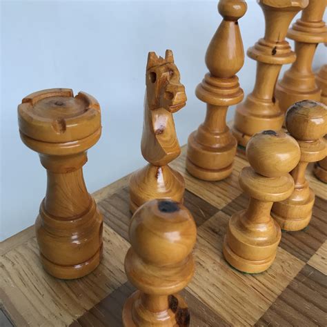 Hand Carved/Made Wooden CHESS SET – Each piece has been hand carved ...