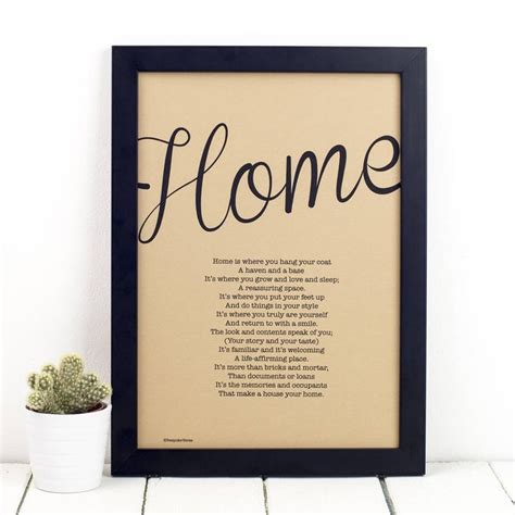 Personalised Home Print With Home Poem By Bespoke Verse | Home poem ...