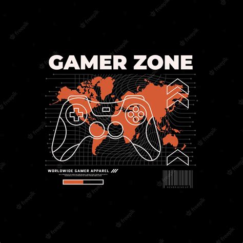 Premium Vector | Gamer zone typography design with joystick ...