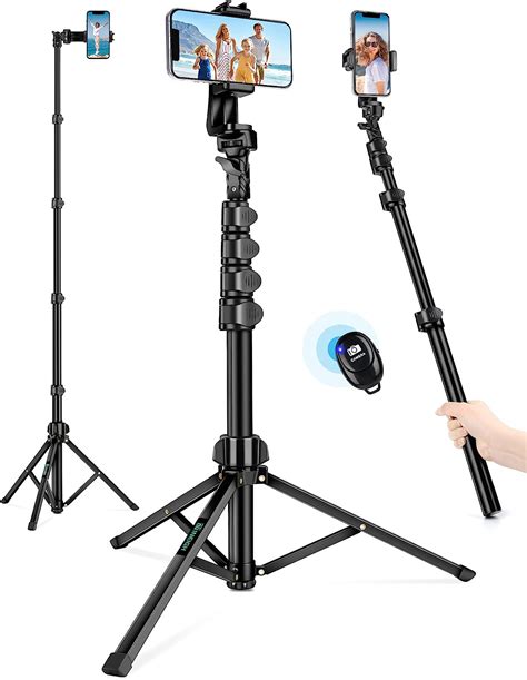 Amazon.com: Nineigh 71" Tripod for iPhone, Phone Tripod Selfie Stick ...