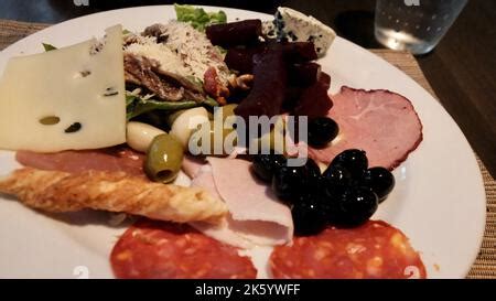 Premium Cheese & Cold Cuts Platter Lunch Meats Stock Photo - Alamy